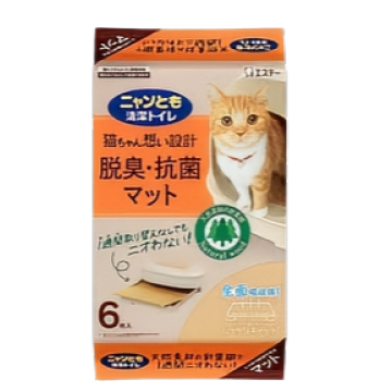 NyanTomo Clean Toilet Deodorizing Antibacterial Mat 6pcs